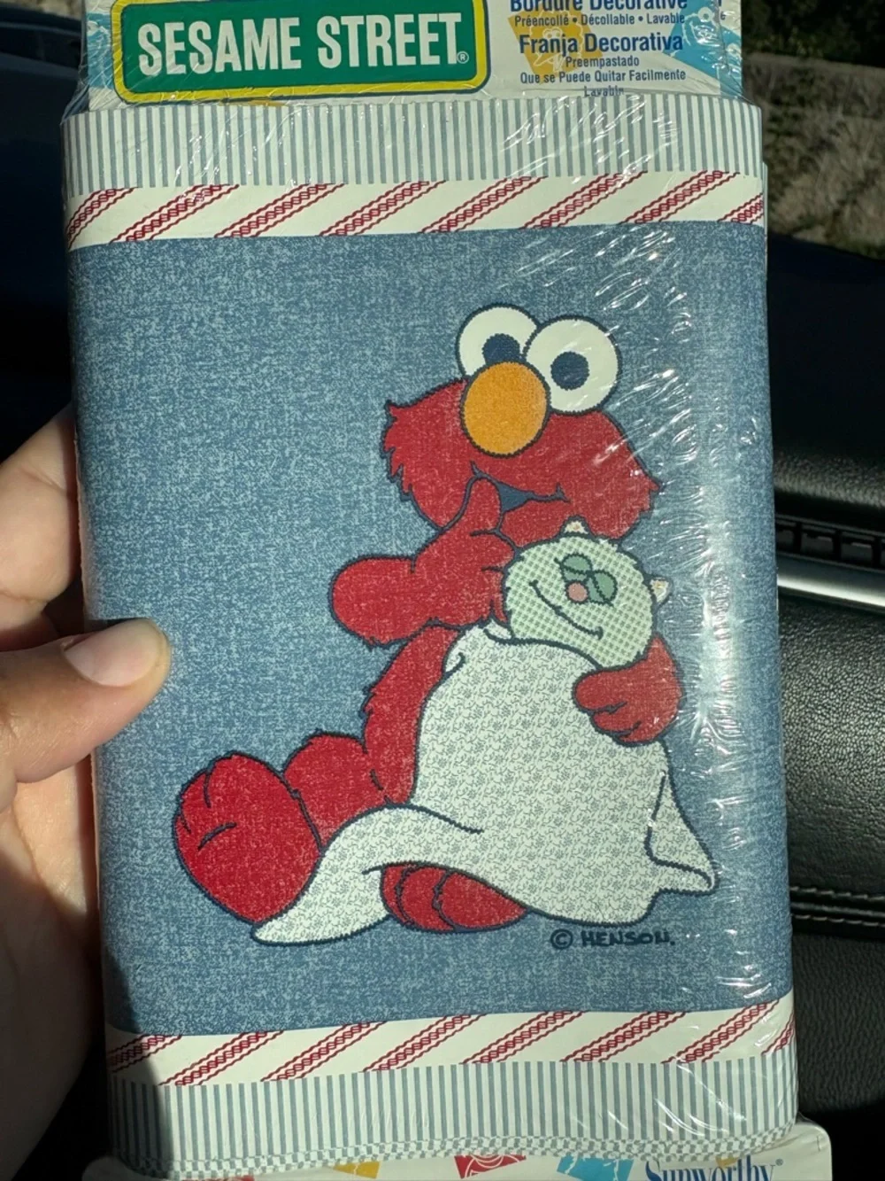 vintage 1995 Sunworthy Sesame Street pre-pasted wallpaper border set of 2 New